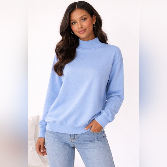 aerie Sweaters - Aerie Oversized XS Light Blue Turtleneck Sweater